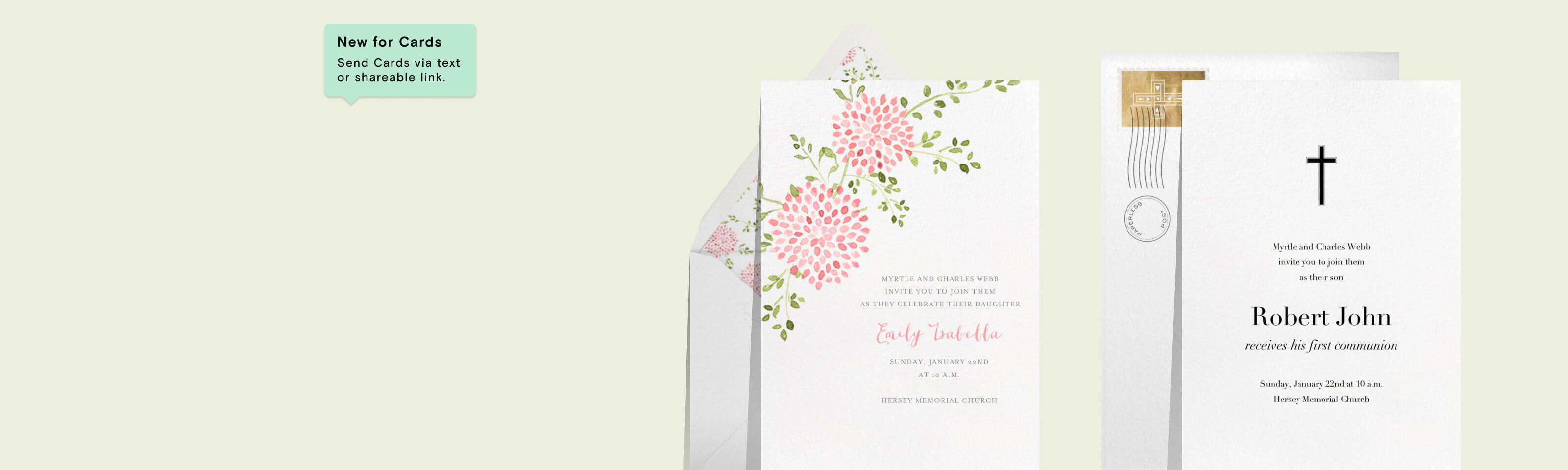 First Communion invitations