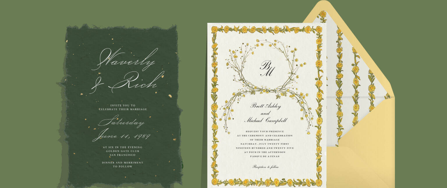 Rustic wedding invitations