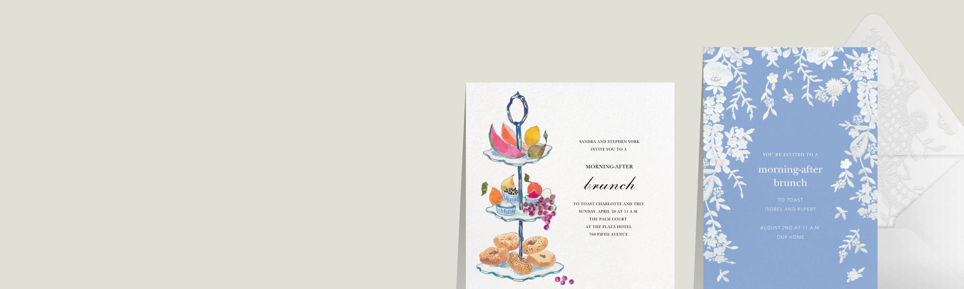 Wedding brunch invitations