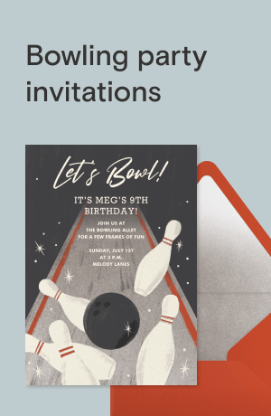 Bowling party invitations