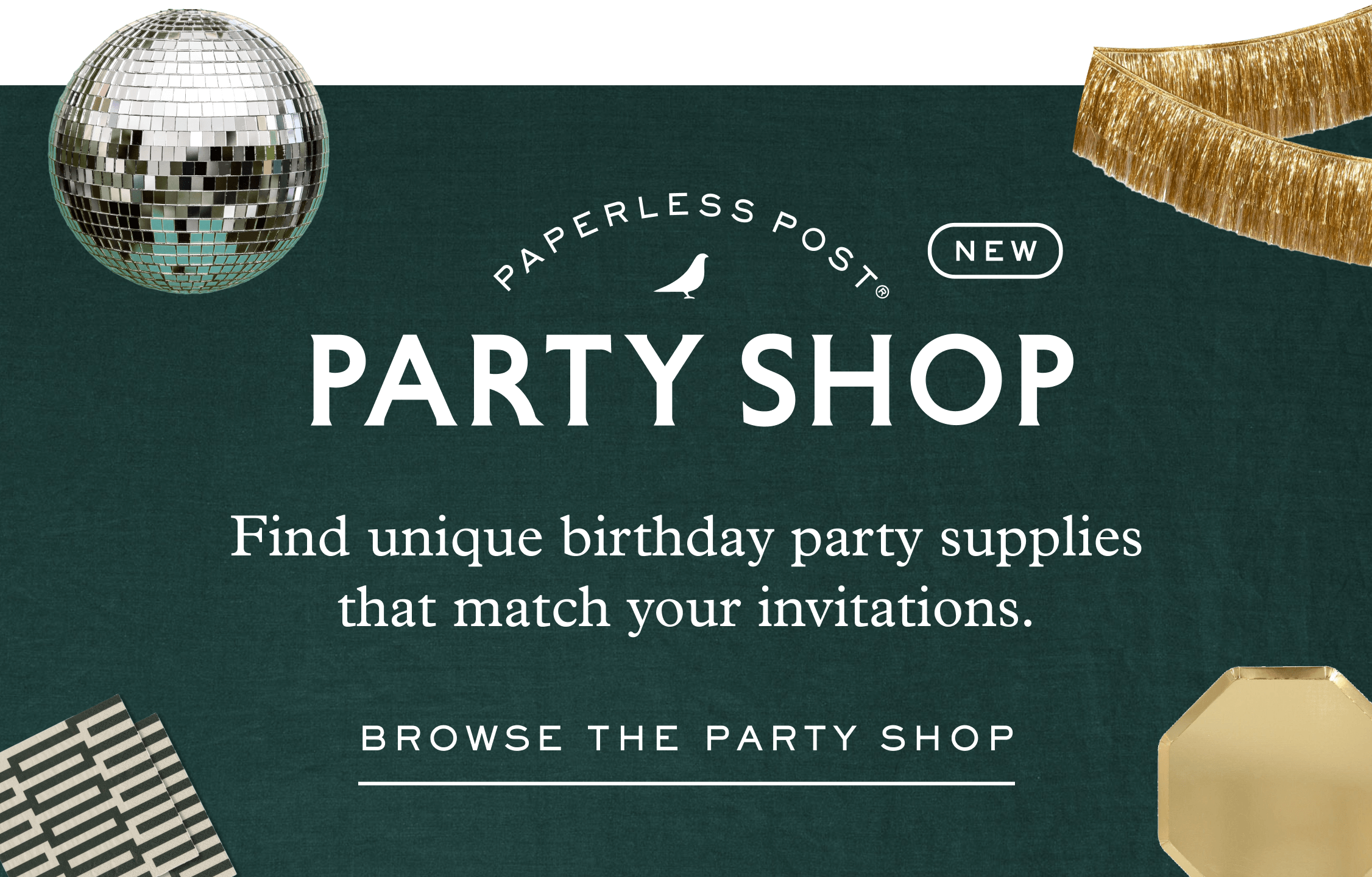 Paperless Post Party Shop - Browse Adult Birthday Supplies