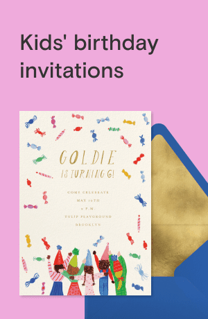 Kids' birthday invitations