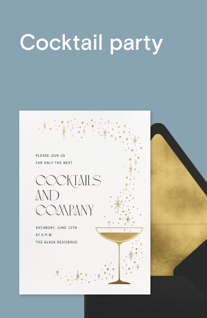 Cocktail party invitations